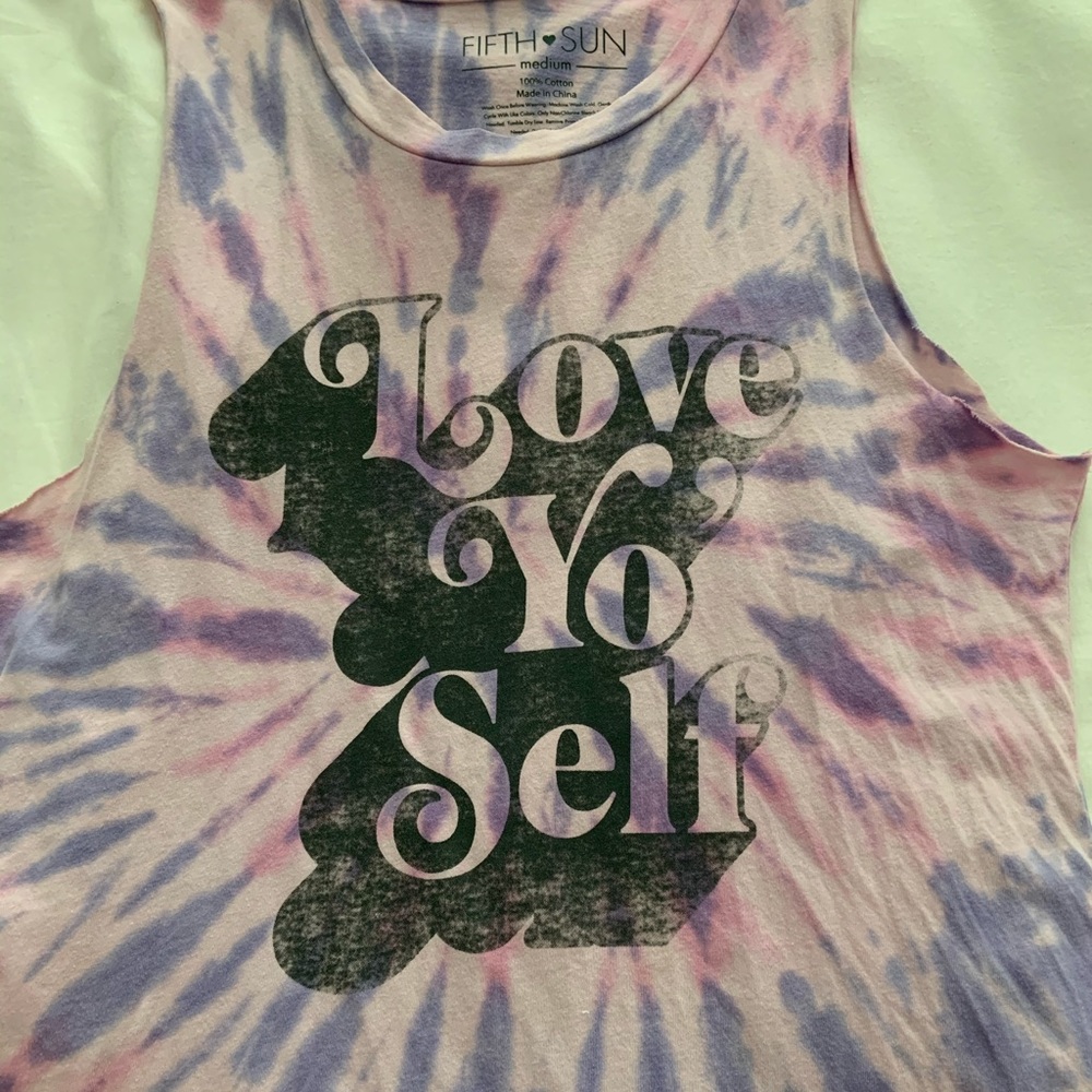 ✌🏼LOVE YO SELF TIE DYE TANK✌🏼